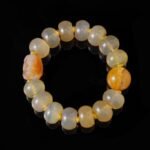 Energy Healing Bracelet – Natural Agate, Shmashana Stone & Golden healer with Crystal Balance