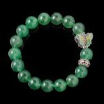 Green Strawberry Quartz Butterfly Bracelet – Buddha-Inspired with 925 Sterling Silver & Healing Crystals