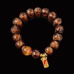Handmade Wealth Bracelet – Citrine & Incense Ash Quartz for Stability & Prosperity