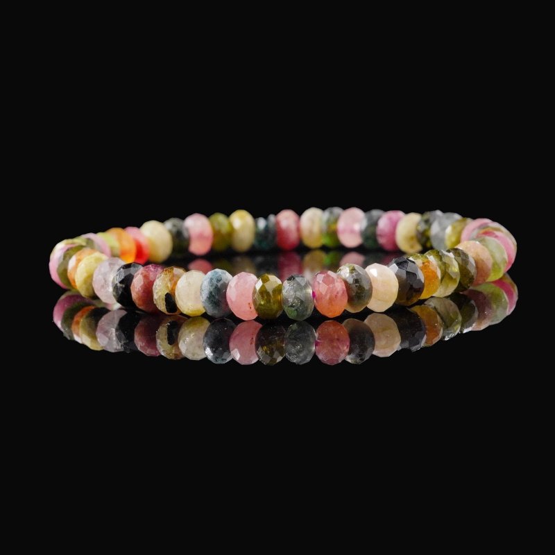 Buddha-Inspired Tourmaline Bracelet – Colorful Mini Beads for Healing & Positive Energy