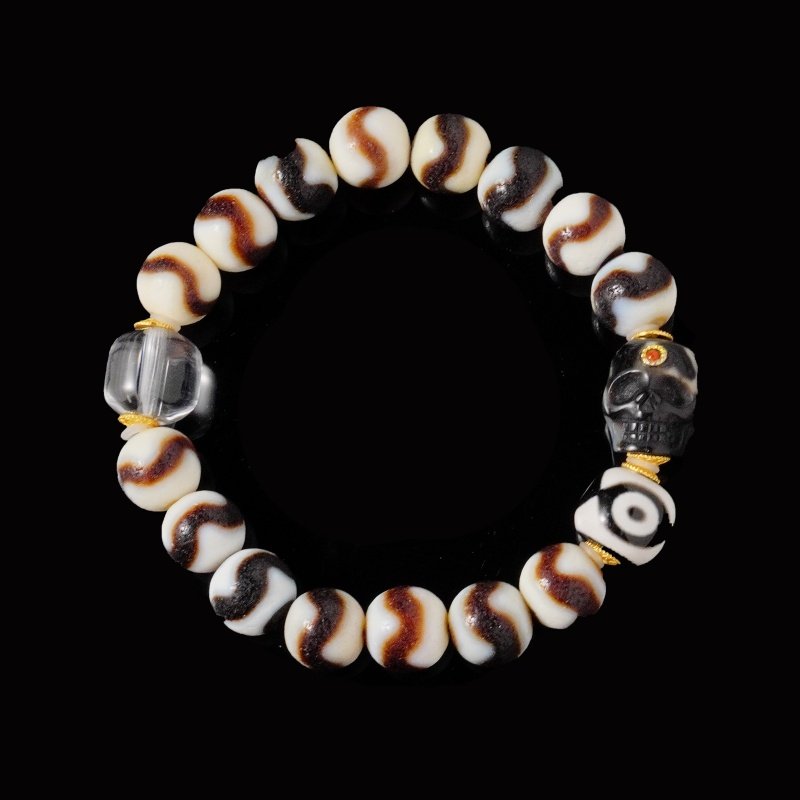 Black Obsidian & Lapis Lazuli Shmashana Bracelet – Spiritual Armor for Protection & Transformation