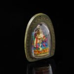 Tibetan Samantabhadra Thangka Necklace – Hand-Painted 3D Pendant for Wisdom & Spiritual Awakening