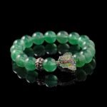 Green Strawberry Quartz Butterfly Bracelet – Buddha-Inspired with 925 Sterling Silver & Healing Crystals