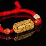 Handmade Lucky Red String Bracelet with Copper Amulet – Adjustable Protection Jewelry for Good Fortune & Energy