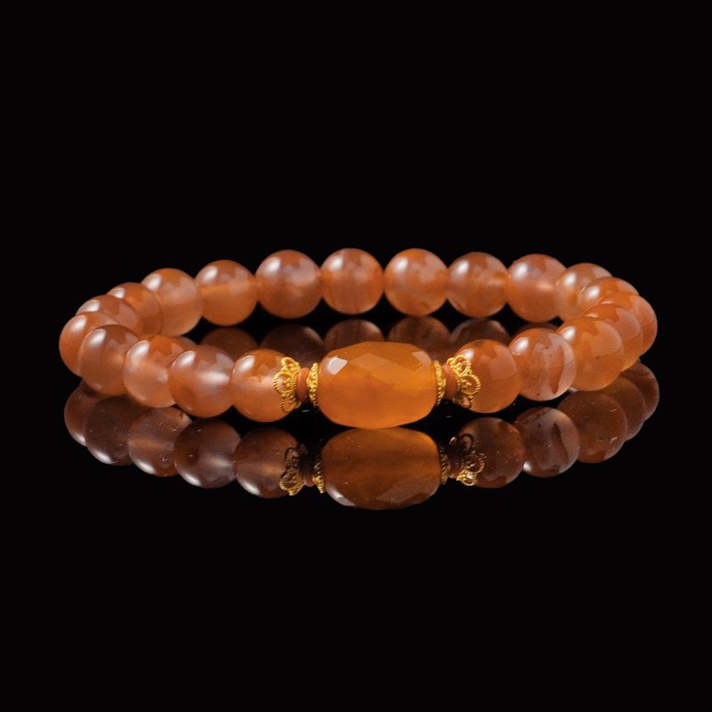 Buddha-Inspired Southern Red Agate Bracelet-For Vitality & Emotional Balance