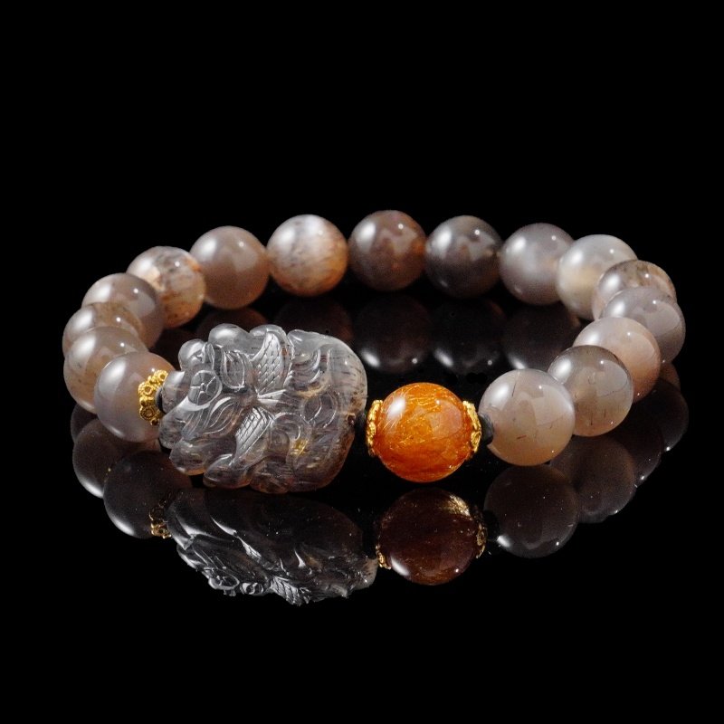 Groxiara Rare Multiflash Super Seven Quartz Crystal with Golden Back – For High Vibrations & Spiritual Awakening