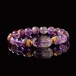 Buddha Stones Phantom Amethyst Bracelet  – For Intuition, Healing & Spiritual Growth