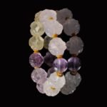 Buddha-Inspired Azeztulite Bracelet – Hand-Carved Nine-Tail Fox for Spiritual Awakening & Protection