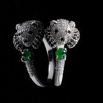 Groxiara Little Bear Ring – Sterling Silver Adjustable Ring for Protection, Love & Inner Peace