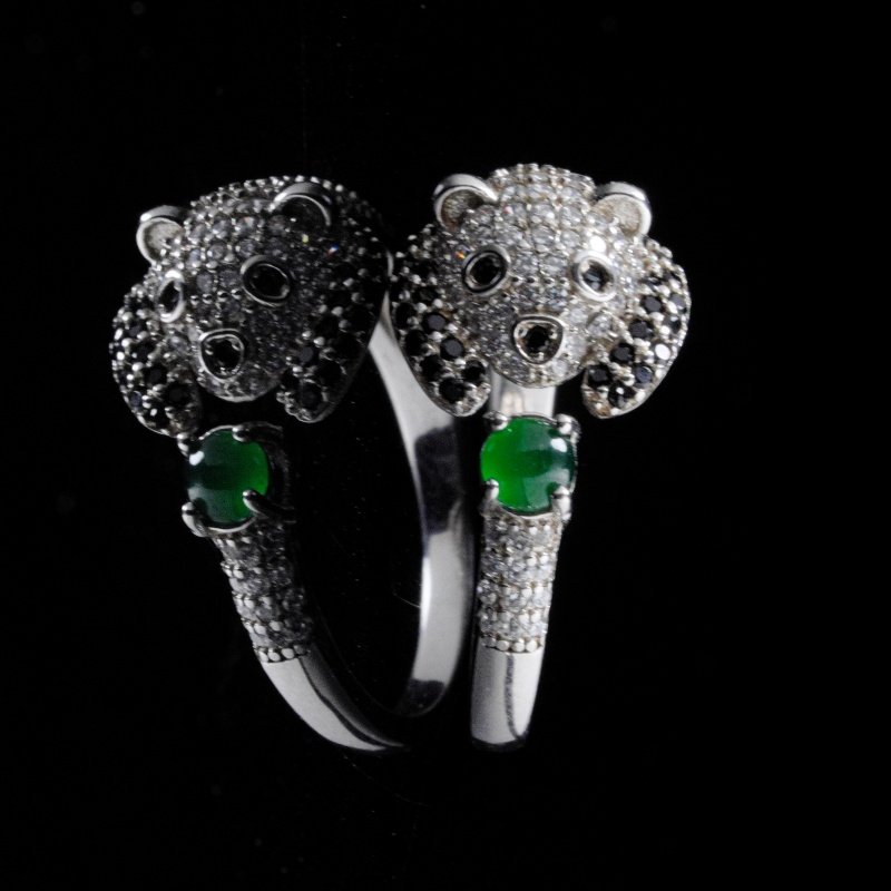 Groxiara Little Bear Ring – Sterling Silver Adjustable Ring for Protection, Love & Inner Peace