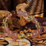 Buddha-Inspired Strawberry Quartz Bracelet – Natural Crystals for Positive Energy & Joy