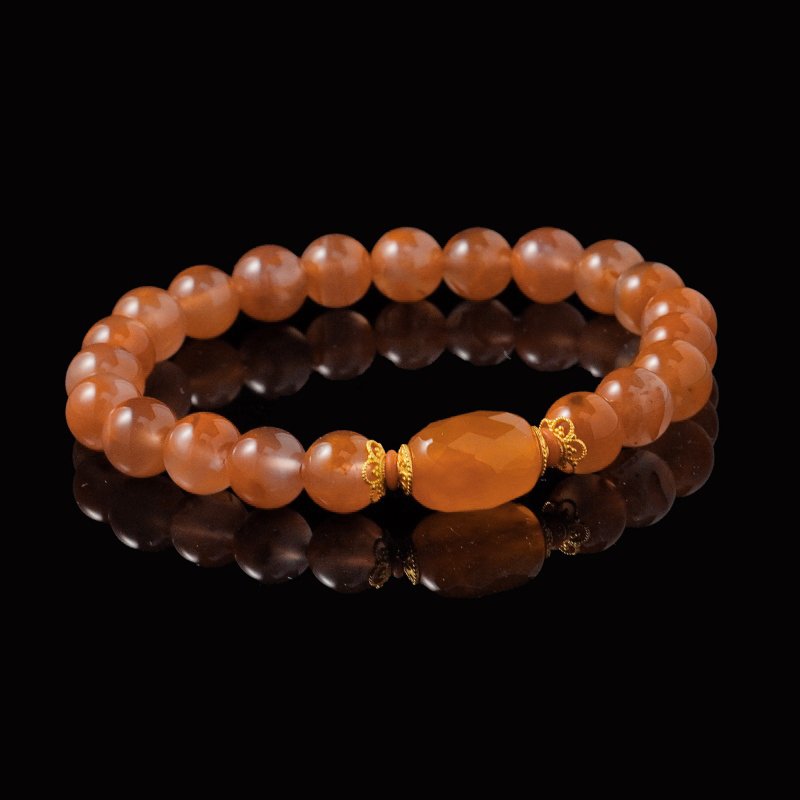 Buddha-Inspired Southern Red Agate Bracelet-For Vitality & Emotional Balance
