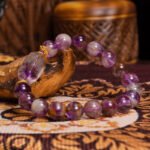 Buddha Stones Phantom Amethyst Bracelet  – For Intuition, Healing & Spiritual Growth