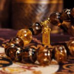 Handmade Wealth Bracelet – Citrine & Incense Ash Quartz for Stability & Prosperity