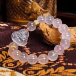 Healing Rose Quartz Bracelet – Buddha-Inspired with Natural Stones