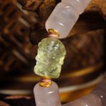 Buddha Stones Bamboo-Shape Pink Crystal Pixiu Citrine Bracelet