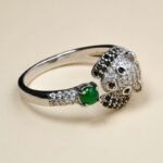 Groxiara Little Bear Ring – Sterling Silver Adjustable Ring for Protection, Love & Inner Peace