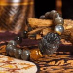 Groxiara Rare Multiflash Super Seven Quartz Crystal with Golden Back – For High Vibrations & Spiritual Awakening