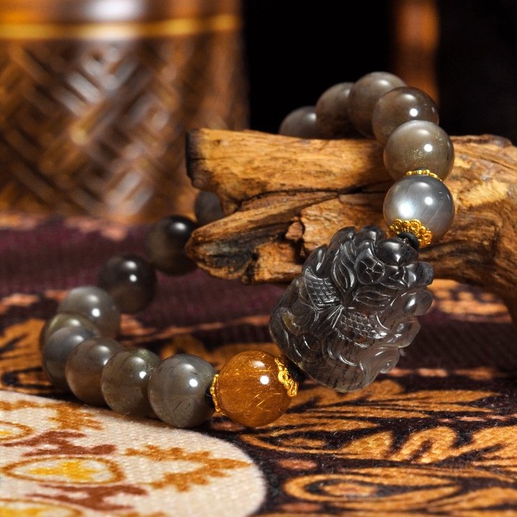 Groxiara Rare Multiflash Super Seven Quartz Crystal with Golden Back – For High Vibrations & Spiritual Awakening