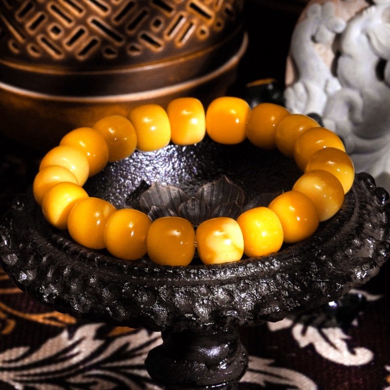 Buddha Stones Yellow Jade & Quartz Bracelet – Buddha-Inspired for Luck & Spiritual Healing