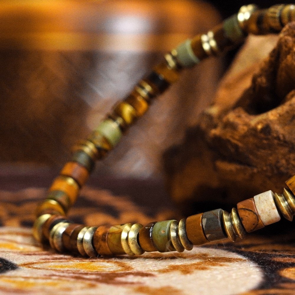 Multicolor Agate Disc Bracelet – Bohemian Natural Stone Jewelry