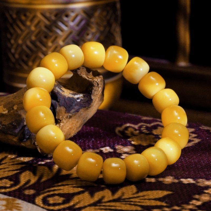 Buddha Stones Yellow Jade & Quartz Bracelet – Buddha-Inspired for Luck & Spiritual Healing