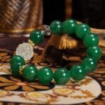 Buddha Stones Green Strawberry Quartz Bracelet – Fortune-Changing White Crystal with Healing Energy