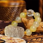 Groxiara Buddha Stones Rock Crystal Bracelet (12mm) – Spiritual Fox Talisman for Wealth & Intuition