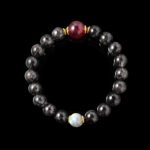 Groxiara High-Quality Black Rutilated Quartz & Strawberry Quartz Bracelet– For Protection & Heart Energy