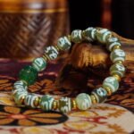 Tibetan Green Shmashana & Yellow Jambhala Agate Crystal  – Buddha Stones Spiritual Wealth Stone