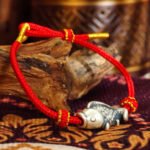 925 Sterling Silver Koi Fish Bracelet with Red String – Chinese Zodiac Snake Year Protection & Healing