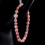 Pink Cube Gemstone Bracelet with Rose Quartz – Love & Positivity Jewelry