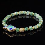 Groxiara Owl Spirit Agate & Hematite Cube Bracelet – For Insight, Protection & Inner Power