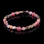 Groxiara Rhodonite & Hematite Cube Bracelet – For Emotional Healing & Feminine Strength