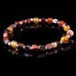 Groxiara Cube Bracelet – Hematite & Golden Baroque Pearl for Grounding & Elegance