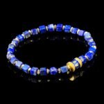 Groxiara Lapis Lazuli & Hematite Cube Bracelet – For Wisdom, Focus & Spiritual Clarity