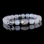 Natural White Agate & Clear Quartz Bracelet – Crystal Jewelry for Clarity & Balance