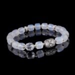 Natural White Agate & Clear Quartz Bracelet – Crystal Jewelry for Clarity & Balance