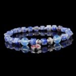 Groxiara Lapis Lazuli & Hematite Cube Bracelet – For Inner Peace & Mental Clarity