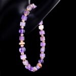 Groxiara Amethyst & Hematite Cube Bracelet – For Mindfulness, Focus & Mental Clarity