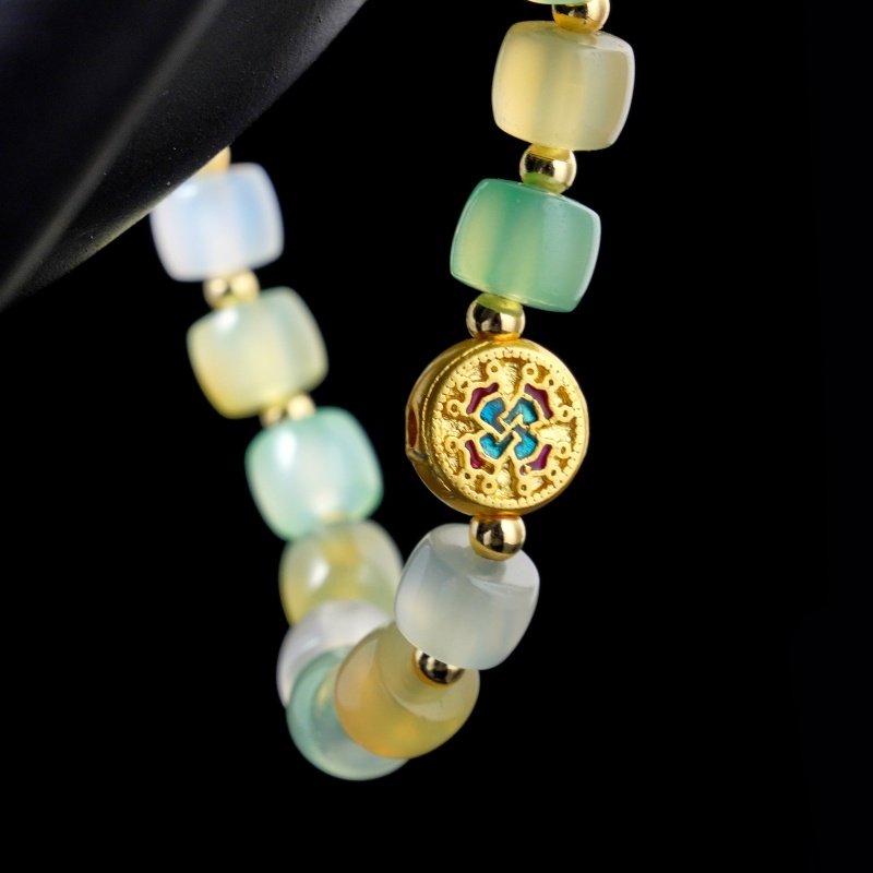 Natural Green Agate Bracelet – Healing Crystal for Health & Vitality