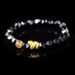 Natural Black Obsidian Buddha Bracelet – Chinese Zodiac Snake Year Protection & Healing Energy