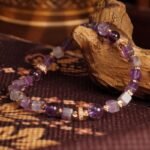Groxiara Amethyst & Hematite Cube Bracelet – For Mindfulness, Focus & Mental Clarity