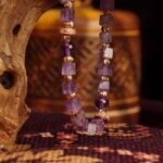 Groxiara Amethyst & Hematite Cube Bracelet – For Mindfulness, Focus & Mental Clarity