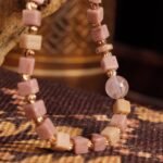 Pink Cube Gemstone Bracelet with Rose Quartz – Love & Positivity Jewelry