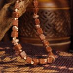 Groxiara Fortune Golden Sandstone Quartz Hematite Cube Bracelet – For Prosperity & Positive Energy