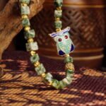 Groxiara Owl Spirit Agate & Hematite Cube Bracelet – For Insight, Protection & Inner Power