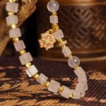 Groxiara Rose Quartz & Hematite Cube Bracelet – For Love & Emotional Balance