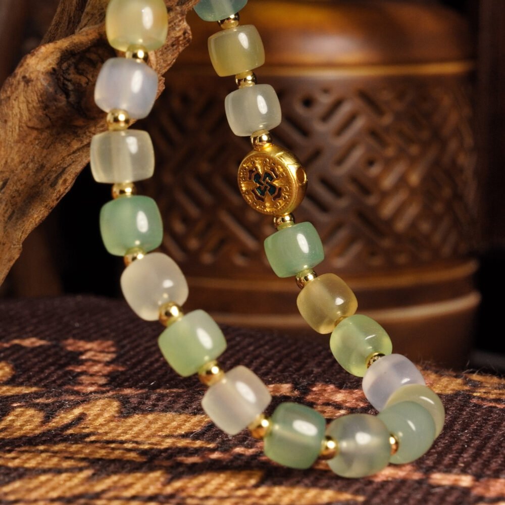 Natural Green Agate Bracelet – Healing Crystal for Health & Vitality