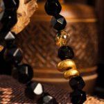 Natural Black Obsidian Buddha Bracelet – Chinese Zodiac Snake Year Protection & Healing Energy